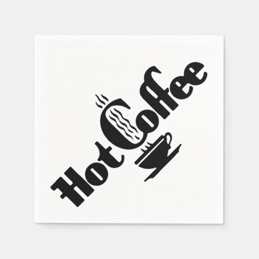 Retro Hot Coffee Servetten (Voorkant)