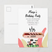 Retro Hot Dog Cookout Party Birthday Briefkaart (Voorkant / Achterkant)