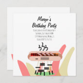 Retro Hot Dog Cookout Party Birthday Uitnodiging (Voorkant / Achterkant)