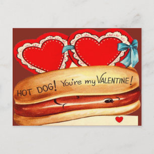  Retro Hot Dog Valentijn Kaart
