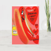  Retro Hot Dog Valentijn Kaart (Voorkant)