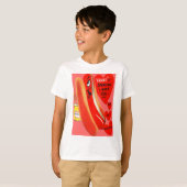 Retro Hot Dog Valentijn Kaart T-shirt (Voorkant volledig)