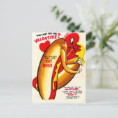  Retro Hot Dog's Kissing Valentijn Kaart (Staand voorkant)
