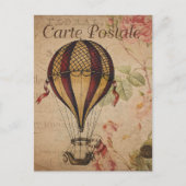Retro hot-luchtballon briefkaart (Voorkant)