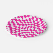 Retro Hot-Pink gekookt toetsenbord Papieren Bordje (Gekanteld)