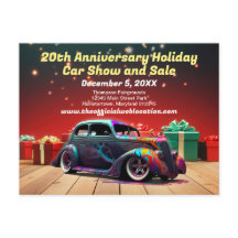 Retro Hot Rod Auto Vakantiegiften Briefkaarten