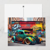 Retro Hot Rod Graffiti Cinematic Auto's Briefkaart (Voorkant / Achterkant)