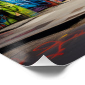 Retro Hot Rod Graffiti Urban Landscape Art Print Perfect Poster (Hoek)
