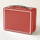 Retro Hot Rod Red Metal Lunch Box (Achterkant)