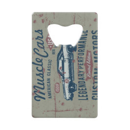 Retro Hot Rod Roestvrij stalen flesopener Creditkaart Flessenopener