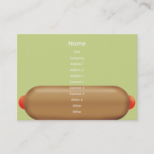 Retro Hotdog - Chubby Visitekaartje (Voorkant)