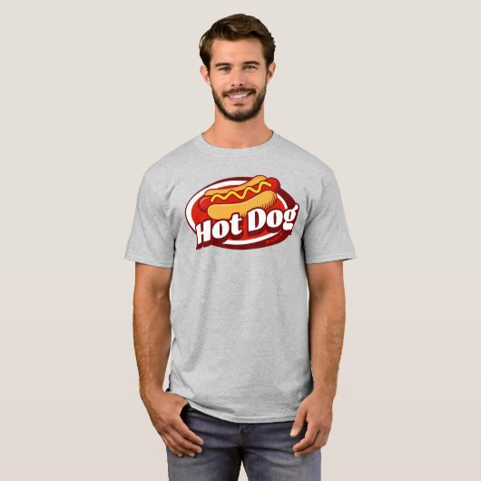 Retro hotdog maand t-shirt (Voorkant volledig)