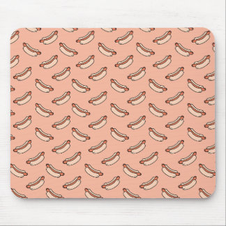 Retro Hotdog Naadloos Patroon Muismat