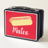 Retro Hotdog Ombre Strepen Kinderen Naam (Achterkant)