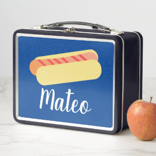 Retro Hotdog Ombre Strepen Kinderen Naam