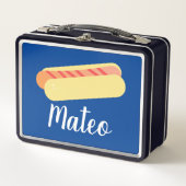 Retro Hotdog Ombre Stripes Kinder naam (Voorkant)