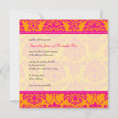 Retro hotroze demask bruiloft kaart (Achterkant)