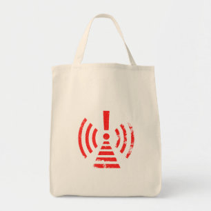 Retro Houd Energie Terug Waarschuwingssymbool Tote Bag
