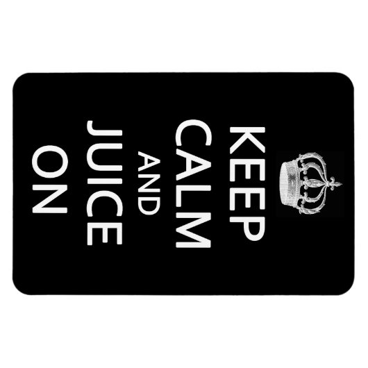 Retro  Houd Kalm en Sap Op Zwarte Magneet (Horizontaal)