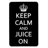 Retro  Houd Kalm en Sap Op Zwarte Magneet (Verticaal)