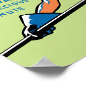 Retro houdt beweging warm poster (Hoek)