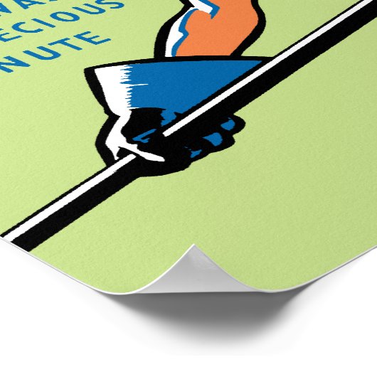 Retro houdt beweging warm poster (Hoek)