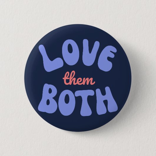 Retro houdt van beide tekstontwerpen ronde button 5,7 cm (Voorkant)