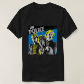 Retro houdt van muziekcadeautje voor politie t-shirt (Design voorkant)