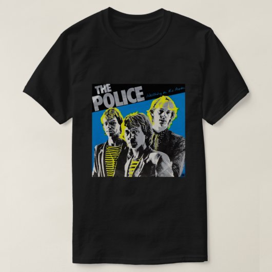 Retro houdt van muziekcadeautje voor politie t-shirt (Design voorkant)