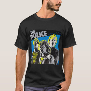 Retro houdt van muziekcadeautje voor politie t-shirt