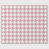  Retro Houndstooth Pattern Roze Cadeaupapier (Vlak)