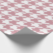  Retro Houndstooth Pattern Roze Cadeaupapier (Hoek)