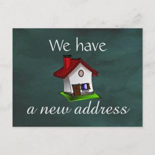 Retro House Change of Address Announcement Postcar Aankondigingskaart