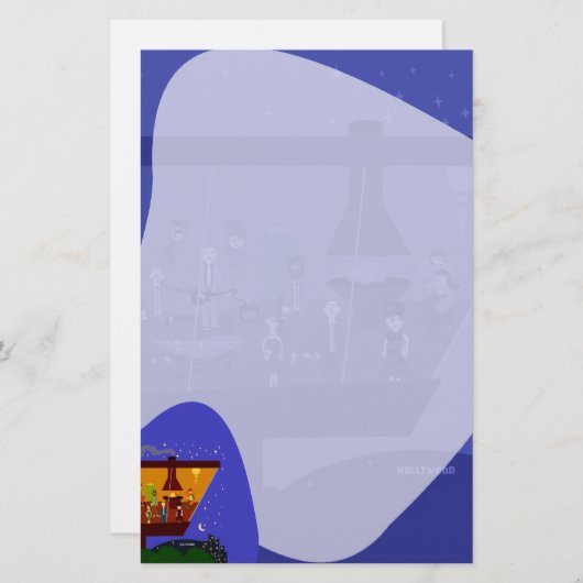 Retro House Party Fun Jet set Art Design Briefpapier (Voorkant / Achterkant)