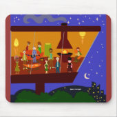 Retro House Party Fun Jet set Art Design Muismat (Voorkant)