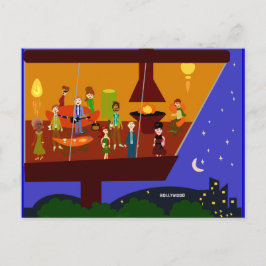 Retro House Party Uitnodiging Briefkaart