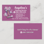 retro house reinigingsvacuüm visitekaartje (Voorkant / Achterkant)