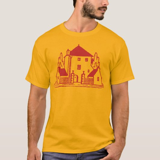 Retro House Rubber Stamp T-shirt (Voorkant)