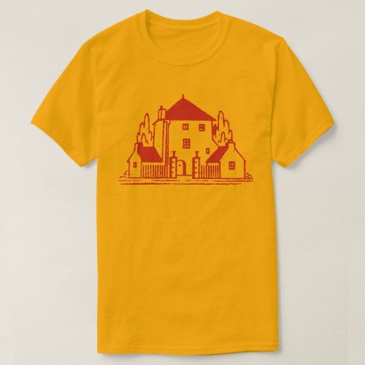 Retro House Rubber Stamp T-shirt (Design voorkant)