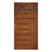 Retro House Rules of Kindness on Rusty Metal Perfect Poster (Voorkant)
