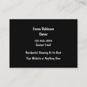 Retro House Schoonmaak Service Visitekaartjes Groo (Achterkant)