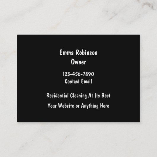 Retro House Schoonmaak Service Visitekaartjes Groo (Achterkant)