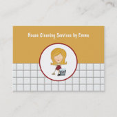 Retro House Schoonmaak Service Visitekaartjes Groo (Voorkant)