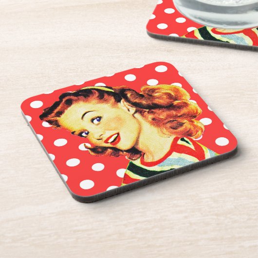 Retro Houseechtgenote Bier Onderzetter (Linkerzijde)