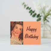 Retro Houseechtgenote Birthday Briefkaart (Staand voorkant)