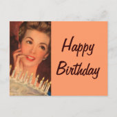 Retro Houseechtgenote Birthday Briefkaart (Voorkant)