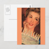 Retro Houseechtgenote Birthday Briefkaart (Voorkant / Achterkant)