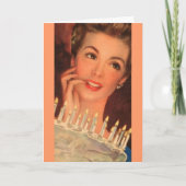 Retro Houseechtgenote Birthday Kaart (Voorkant)