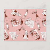 Retro Houseechtgenote Briefkaart (Voorkant)