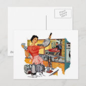 Retro Houseechtgenote Briefkaart (Voorkant / Achterkant)